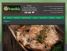 Tablet Screenshot of franksmarkets.com